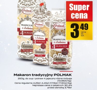 Makaron tradycyjny POLMAK promocja w Supeco