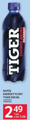 Napój energetyczny NAPÓJ ENERGETYCZNY TIGER 500 ML promocja w Selgros