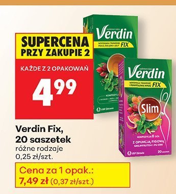 Herbata Fix, 20 saszetek, różne rodzaje promocja w Biedronka