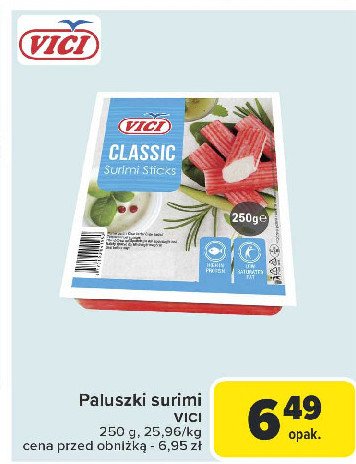 Paluszki krabowe surimi Vici promocja w Carrefour