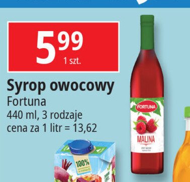 Syrop malina Fortuna promocja