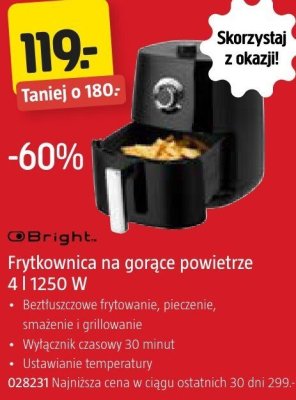 Frytkownica na gorące powietrze 4 l 1250 W Bright promocja w Jula