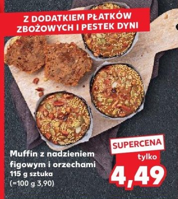 Muffin z nadzieniem figowym i orzechami promocja w Kaufland