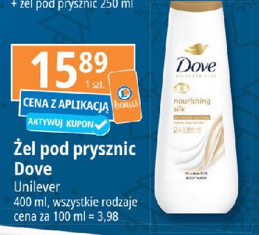 Żel pod prysznic Dove nourishing silk promocja