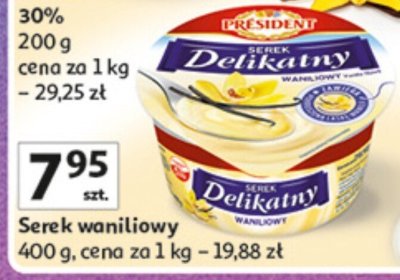 Serek waniliowy Président Delikatny promocja w Auchan