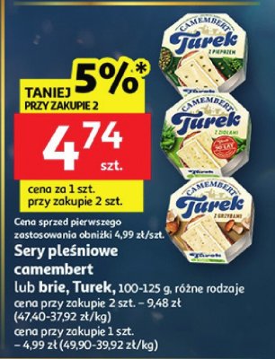 Ser pleśniowy camembert lub brie, Turek promocja w Auchan