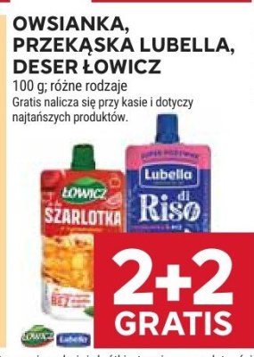 Owsianka, przekąska Lubella, deser Łowicz różne rodzaje promocja w Stokrotka