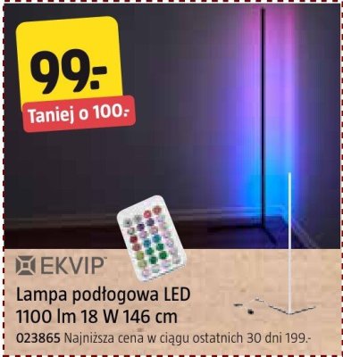 Lampa podłogowa LED Ekvip 1100 lm 18 W 146 cm promocja w Jula