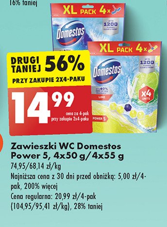 Kostka do wc ocean Domestos power5 promocja