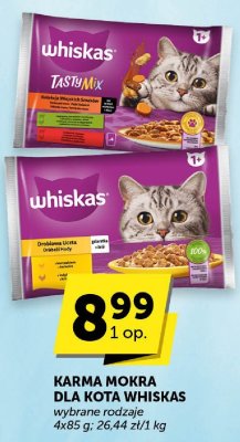 Karma mokra dla kota Whiskas wybrane rodzaje promocja w Groszek