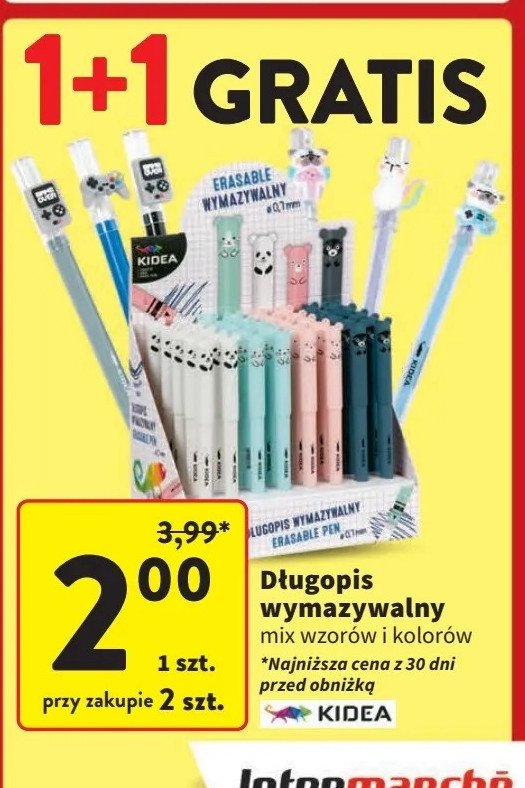 Długopis wymazywalny Kidea promocja