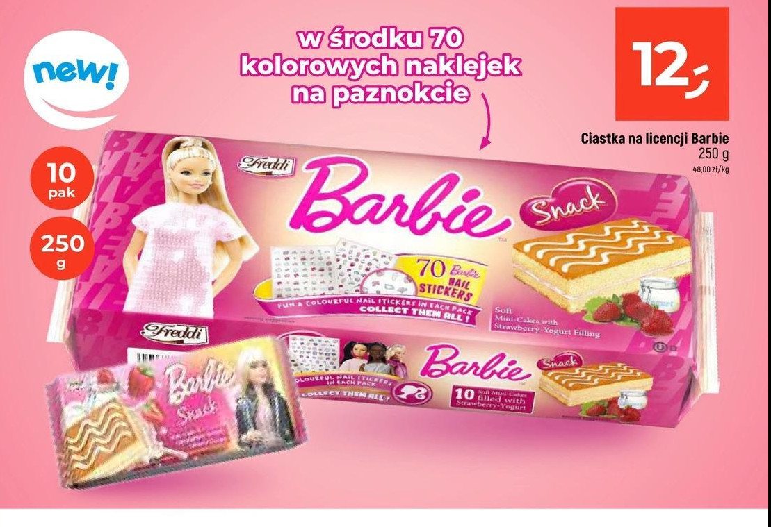 Ciastka barbie FREDDI promocja w Dealz