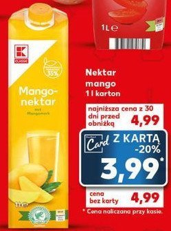 Nektar mango K-classic promocja