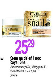Krem do twarzy silnie liftingujący 50+ Eveline royal snail promocja