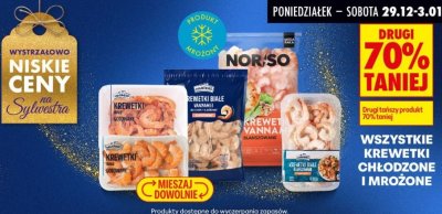 Krewetki chłodzone wszystkie rodzaje promocja w Biedronka