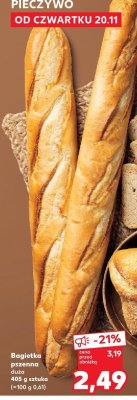 Bagietka pszenna duża 405 g promocja w Kaufland