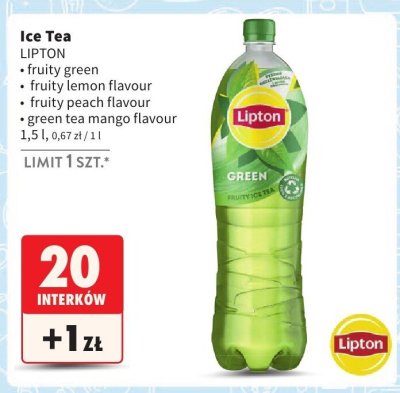 Herbata Ice Tea Lipton fruity lemon flavour promocja w Intermarche