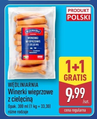 Winerki wieprzowe z cielęcina WEDLINIARNIA promocja w Aldi