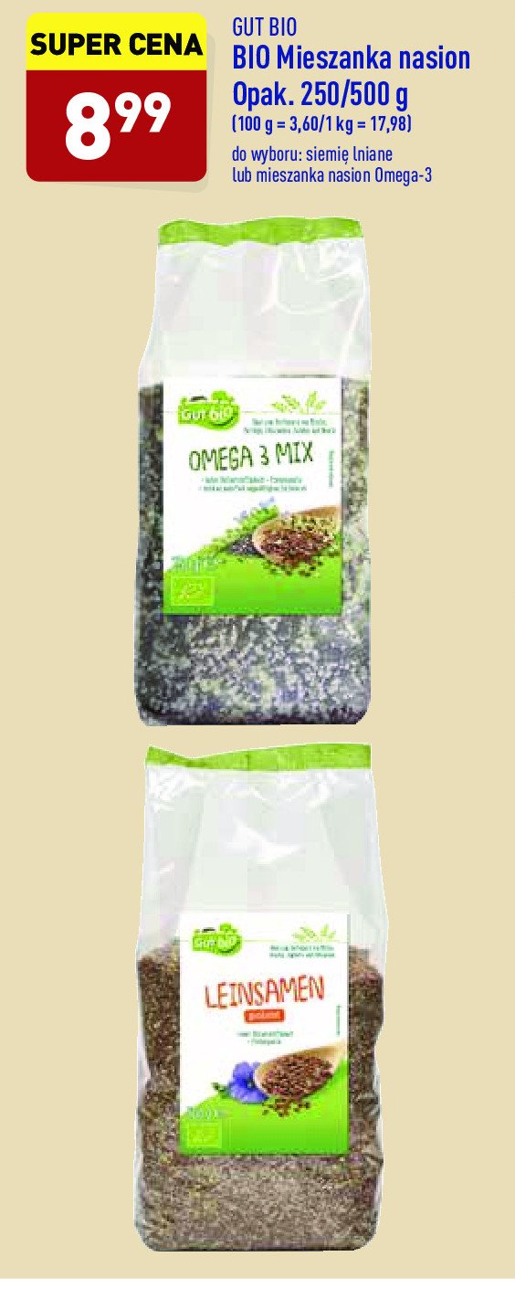 Nasiona omega 3 mix Gut bio promocja