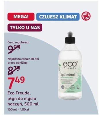 Płyn do mycia naczyń Eco Freude, 500 ml promocja w Rossmann