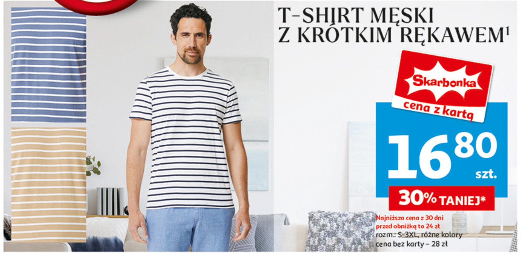 T-shirt męski fitness krótki rękaw Auchan inextenso promocja