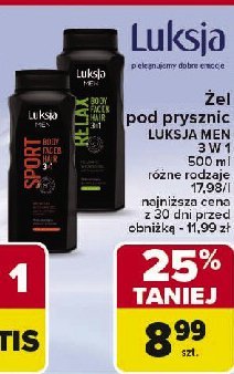 Żel pod prysznic sport Luksja men promocja