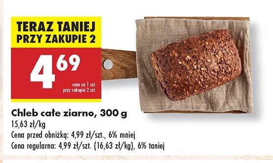 Chleb całe ziarno promocja