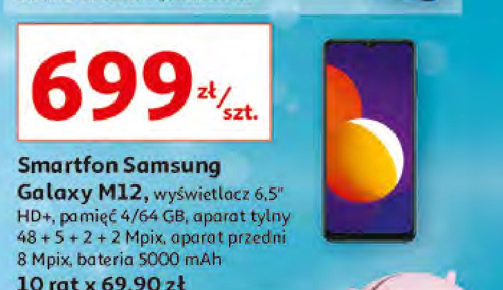 Smartfon m12 czarny Samsung galaxy promocja