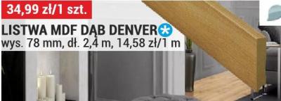 Listwa MDF dąb denver Classen promocja w Merkury Market