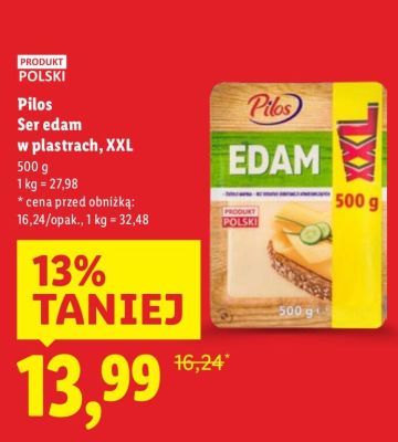 Ser edam w plastrach, XXL promocja w Lidl