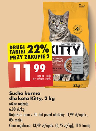 Karma dla kota z wołowiną i warzywami Kitty promocja