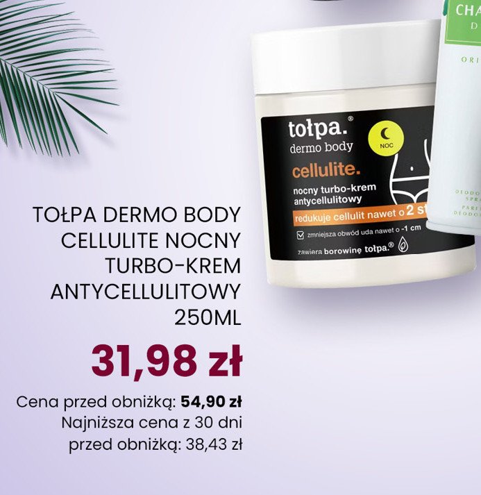 Nocny turbo-krem antycellulitowy na noc Tołpa dermo body cellulite promocja