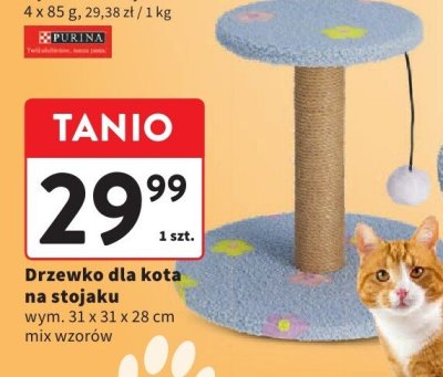 Drzewko dla kota na stojaku mix wzorów promocja w Intermarche