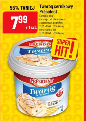 Twaróg sernikowy Président Łacialis promocja w POLOmarket
