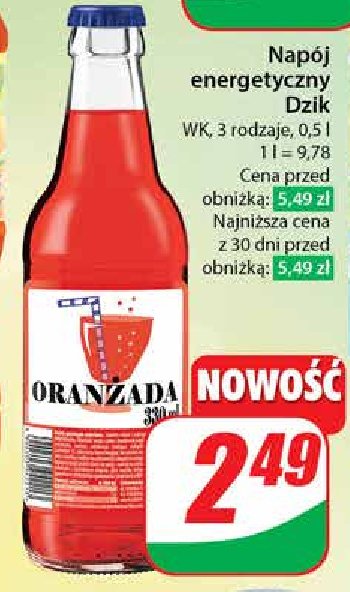 Oranżada czerwona WK DZIK promocja