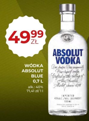 Wódka Absolut Blue 0,7L promocja w Duży Ben