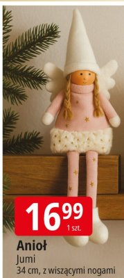 Anioł Jumi 34 cm, z wiszącymi nogami promocja w Leclerc