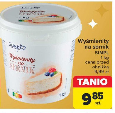 Ser wyśmienity na sernik Simpl promocja w Carrefour Market