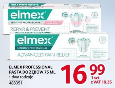 Pasta do zębów Elmex Professional 75 ml promocja w Selgros
