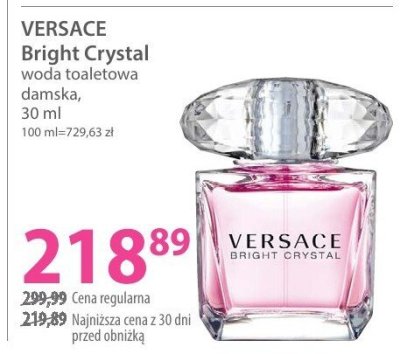 Woda toaletowa damska VERSACE Bright Crystal promocja w Hebe