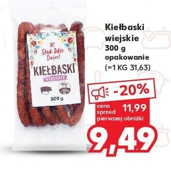Kiełbaski wiejskie K-classic stąd takie dobre! promocja