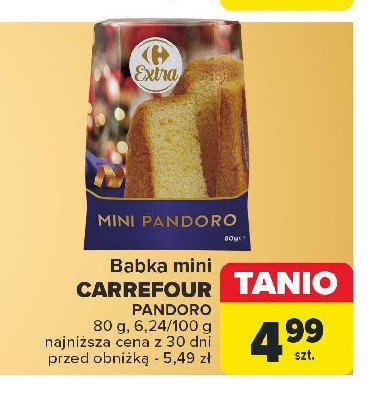 Babka mini pandoro Carrefour extra promocja w Carrefour Market