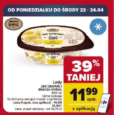 Lody o smaku tarty cytrynowej Bracia koral lody jak dawniej promocja