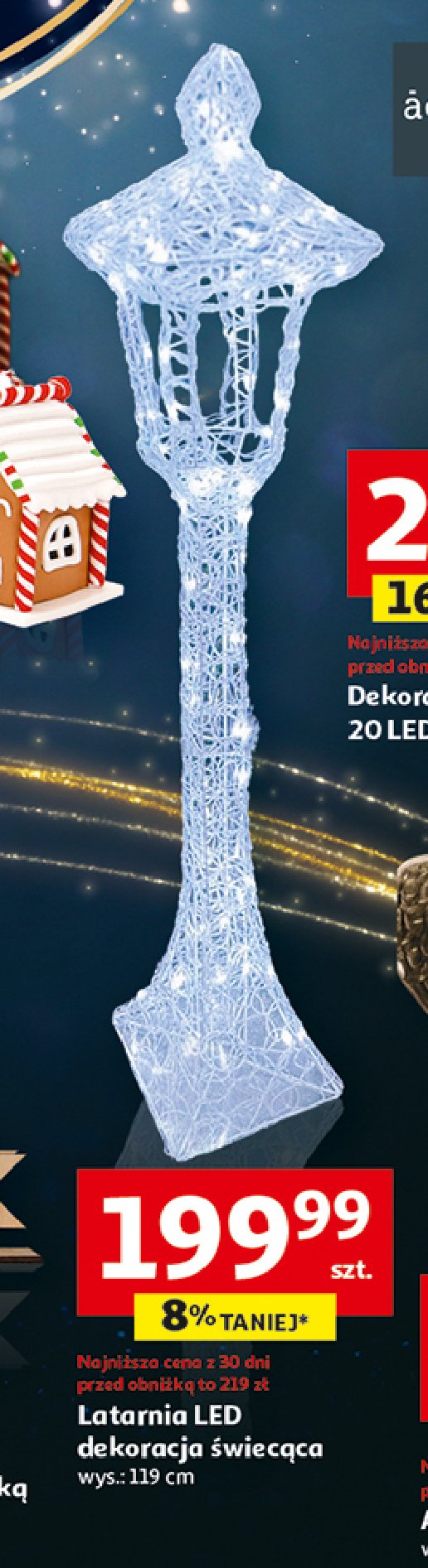 Latarnia led 119 cm promocja w Auchan