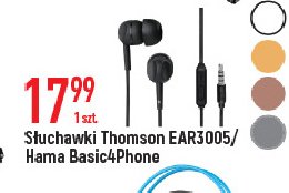 S艂uchawki ear3005bo z mikrofonem miedziane Thomson promocja