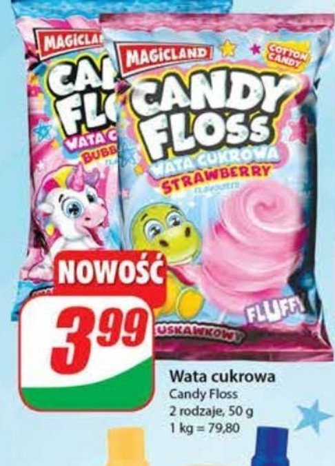 Wata cukrowa gumowa Candy floss promocja w Dealz