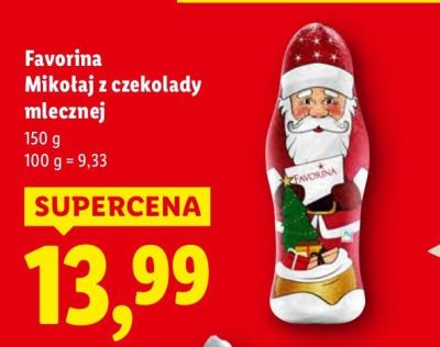 Mikołaj z czekolady mlecznej Favorina promocja