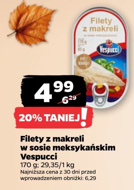 Filety z makreli w sosie meksykańskim Vespucci promocja