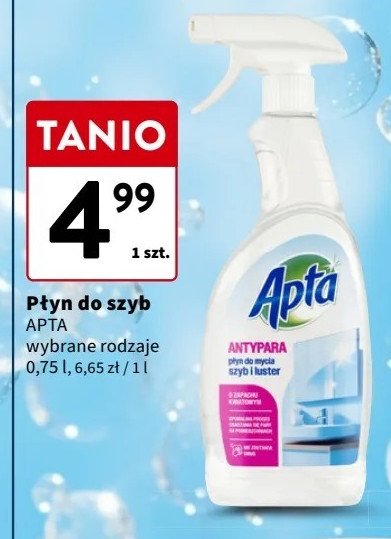 Płyn do mycia szyb Apta promocja