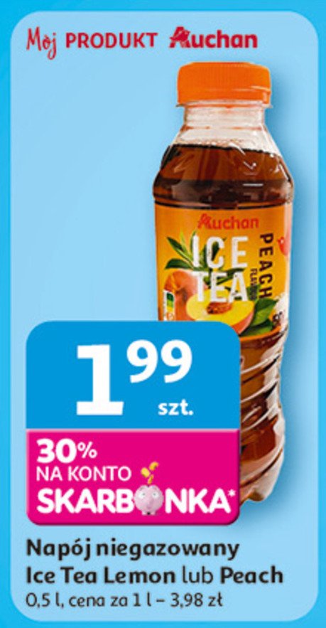 Napój cytrynowy Auchan ice tea promocja w Auchan